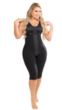 Girdle with knee-length bra and clasps - DELIÉ 09406