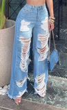 High Waist Ripped Jeans