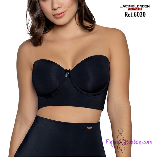 Brasier strapless con cobertura de espalda y tiras removibles- Jackie London 6030