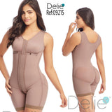 Girdle with mid-leg bra and brooches- DELIÉ 09215