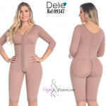 Girdle (Fit 360) to the knee with bra, sleeves and clasp adjustments -DELIÉ 09347