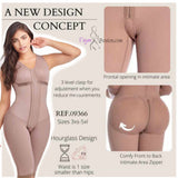 Girdle (Fit 360) to the Knee with Bra and Clasp Adjustment - DELIÉ 09366