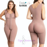 Girdle (Fit 360) to the Knee with Bra and Clasp Adjustment - DELIÉ 09366